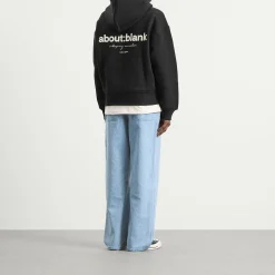 about:blank Box Logo Zip Hoodie