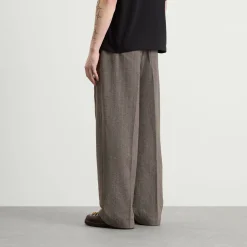 about:blank Herringbone Tailored Wide Leg Trouser