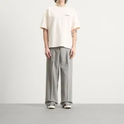 about:blank Herringbone Tailored Wide Leg Trouser