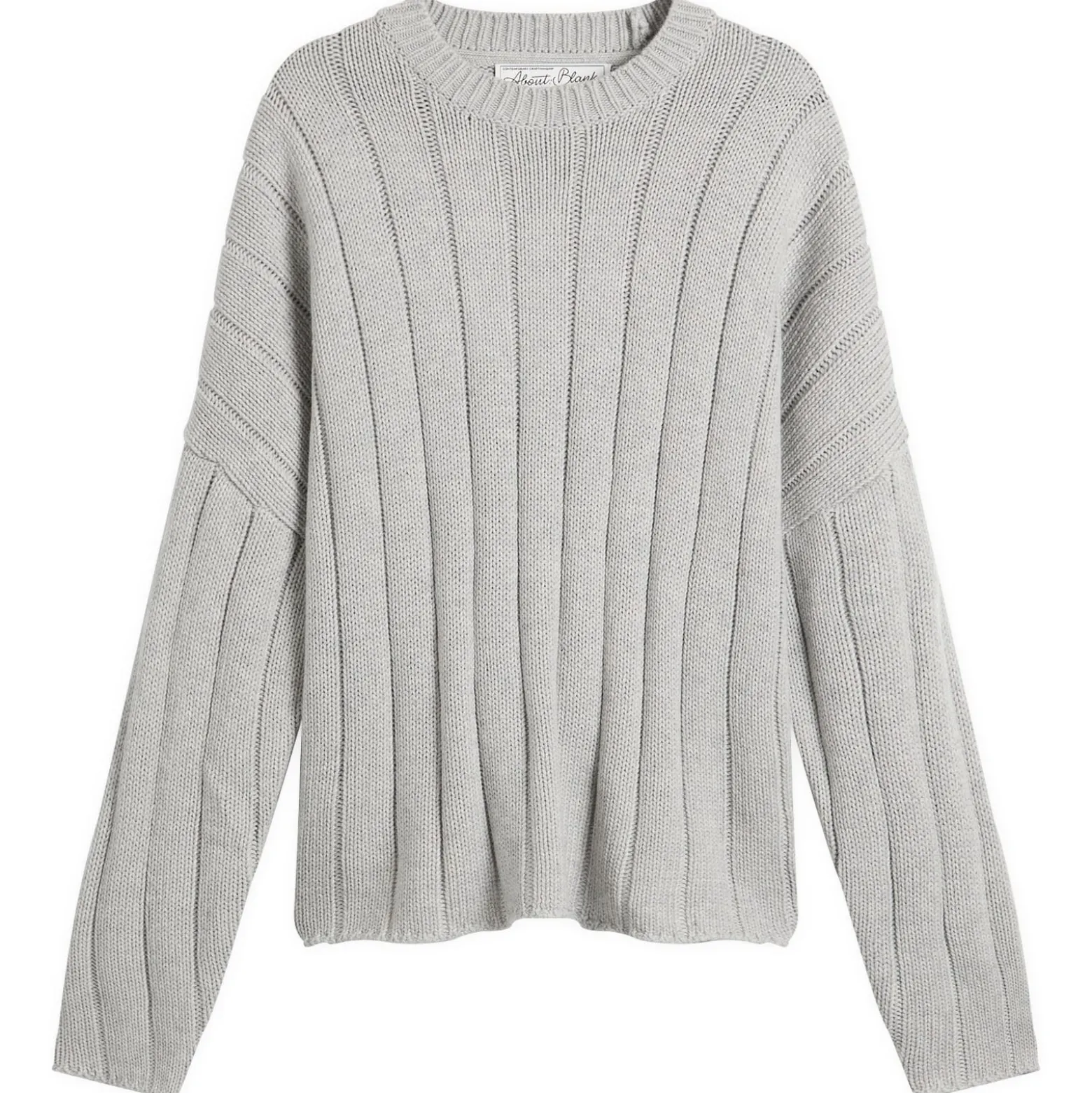 about:blank Large Rib Knit Crew