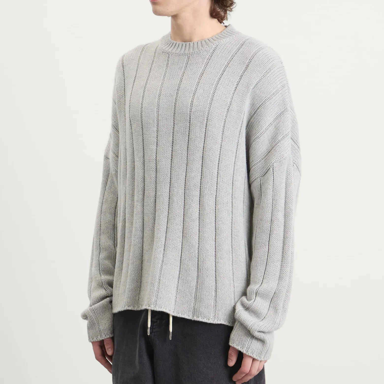 about:blank Large Rib Knit Crew