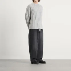 about:blank Large Rib Knit Crew