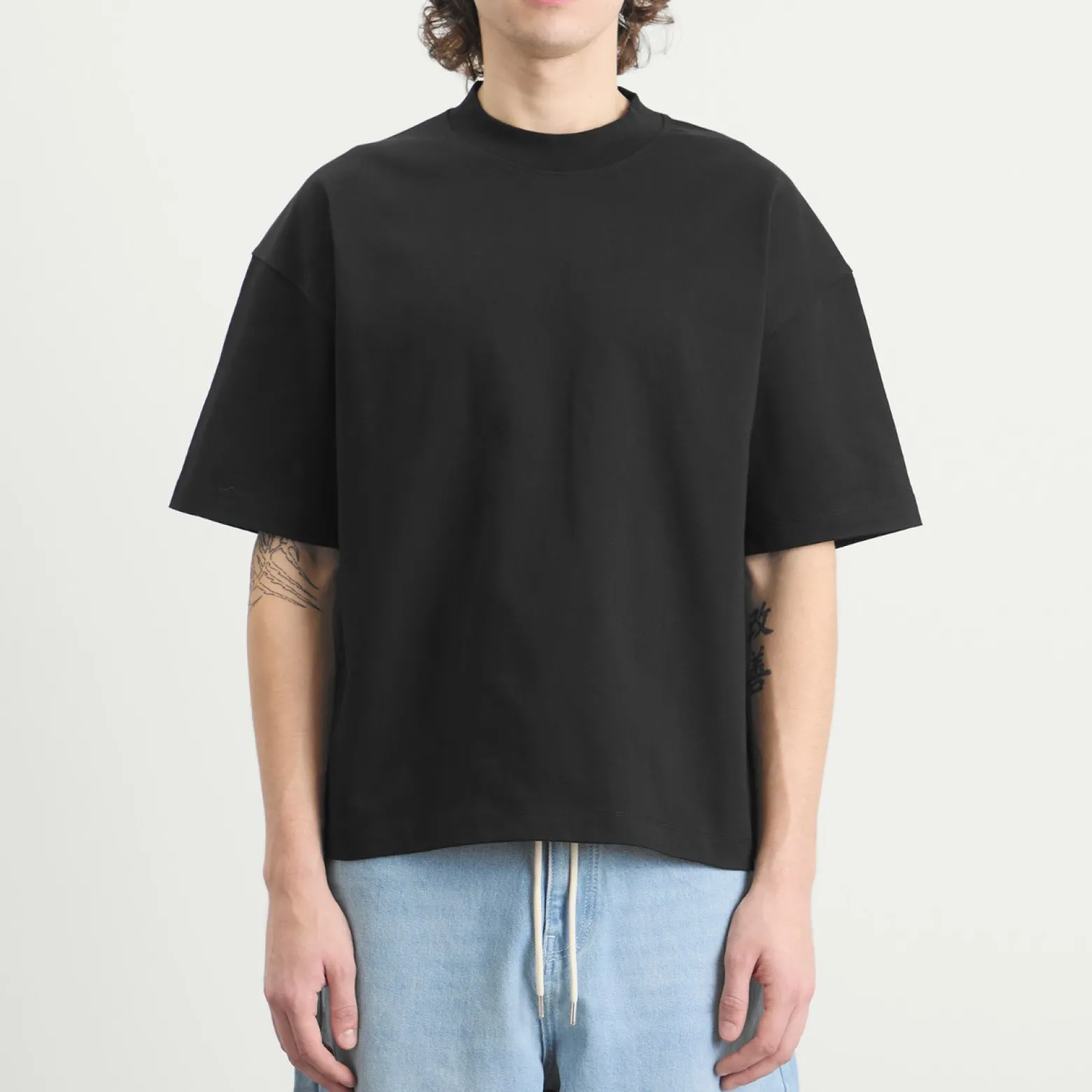 about:blank Mock Neck T-Shirt