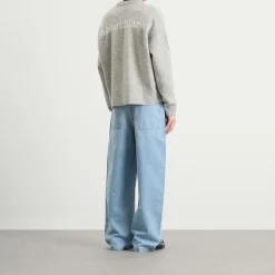 about:blank Mohair Knitted Logo Crewneck