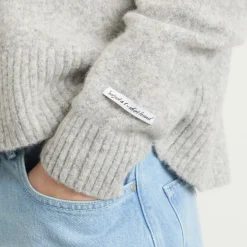 about:blank Mohair Knitted Logo Crewneck