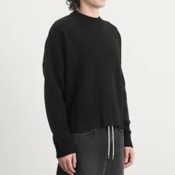 about:blank Mohair Knitted Logo Crewneck