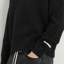 about:blank Mohair Knitted Logo Crewneck