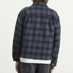about:blank Plaid Zipped Overshirt