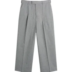 about:blank Wool Pinstripe Wide Leg Trouser