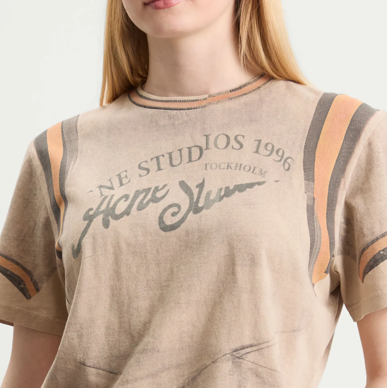 Acne Studios Eram Graphic Trompe L'Oeil Printed T-Shirt