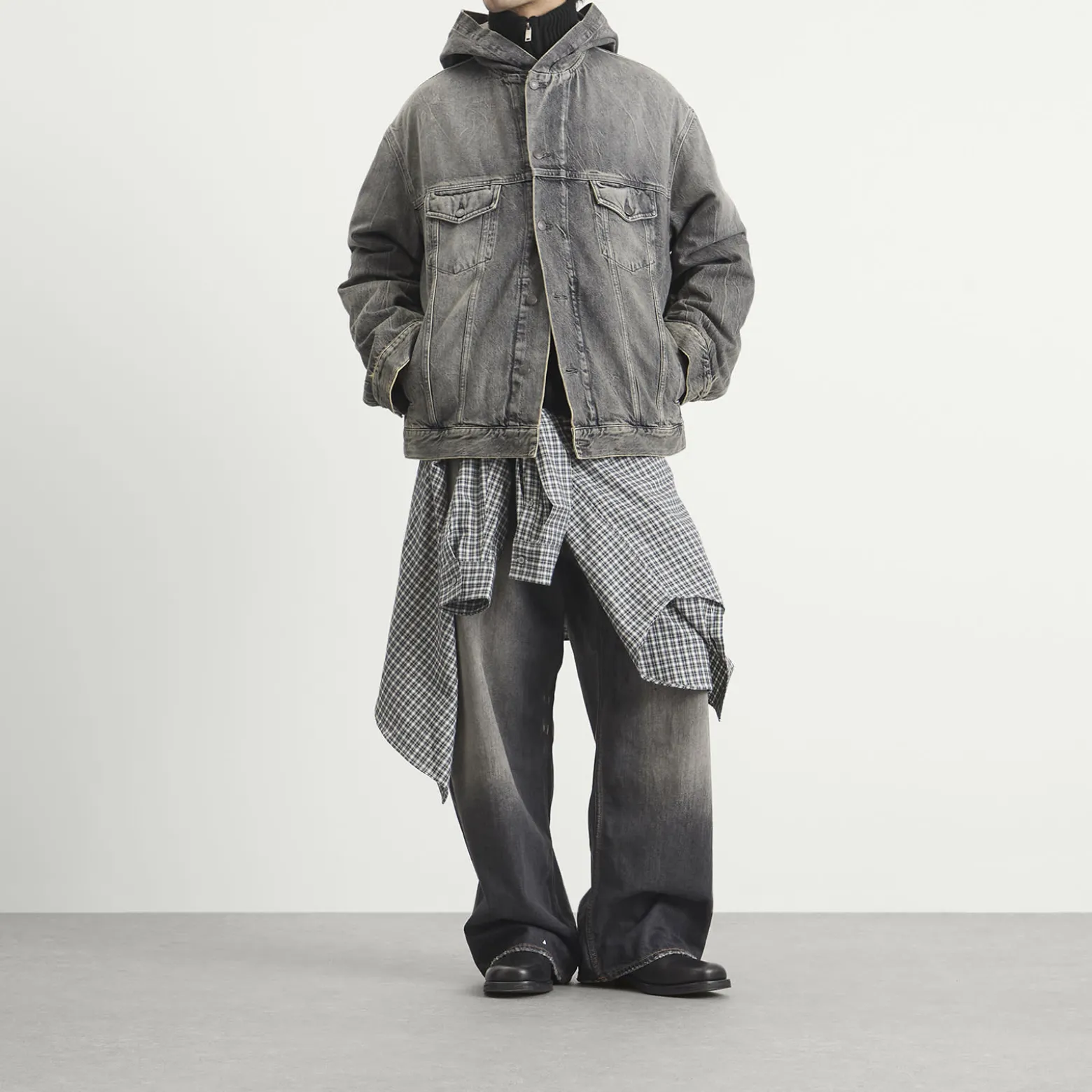Acne Studios Gothik Wash Hooded Denim Jacket