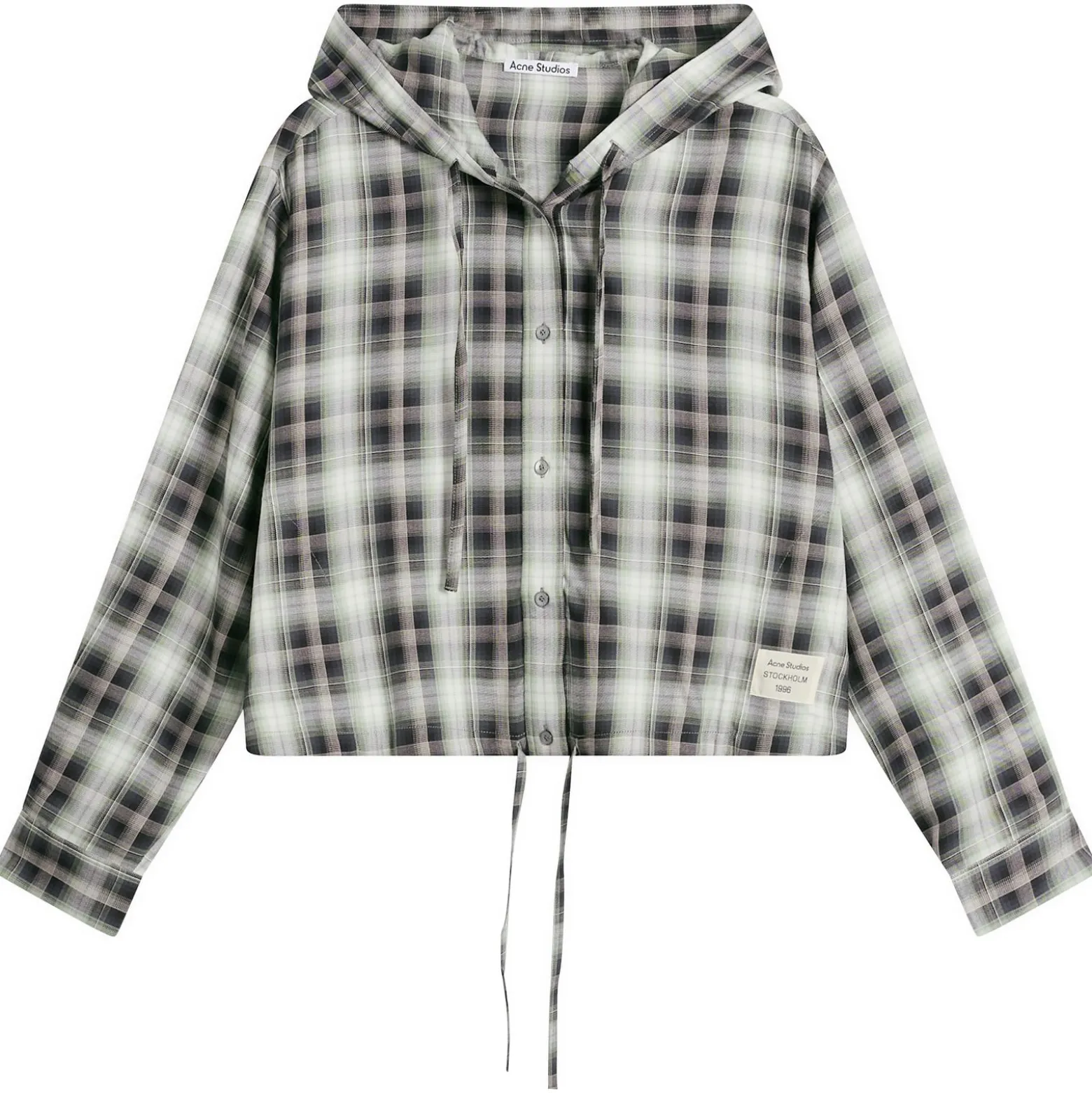 Acne Studios Sip Check Flannel Hooded Shirt