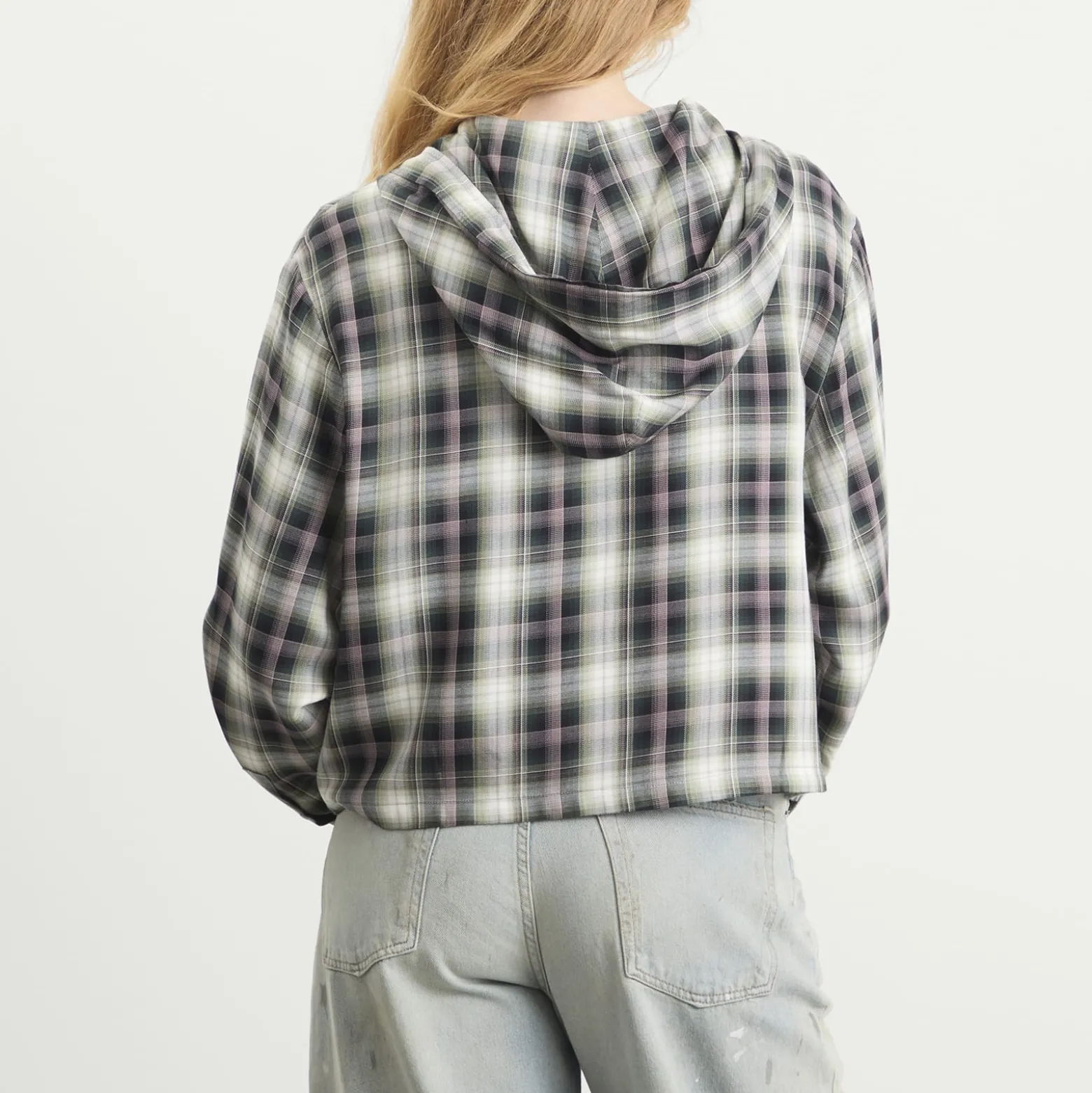 Acne Studios Sip Check Flannel Hooded Shirt
