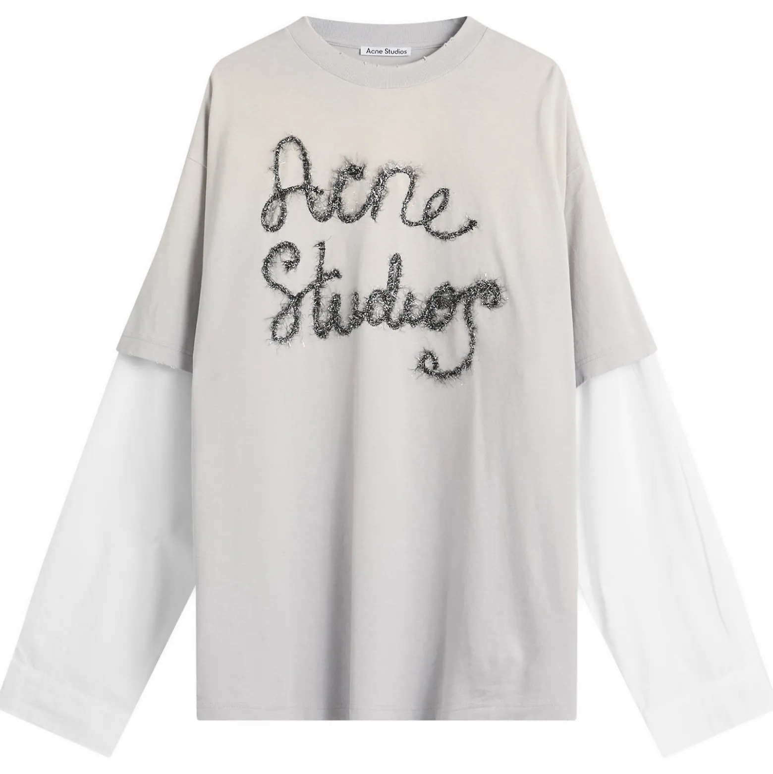 Acne Studios Tinsel Logo Double Sleeve T-Shirt
