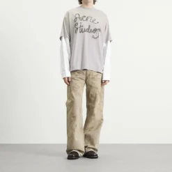 Acne Studios Tinsel Logo Double Sleeve T-Shirt