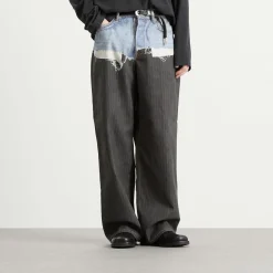 Acne Studios 1981 Trompe l’oeil Pinstripe Print Jeans