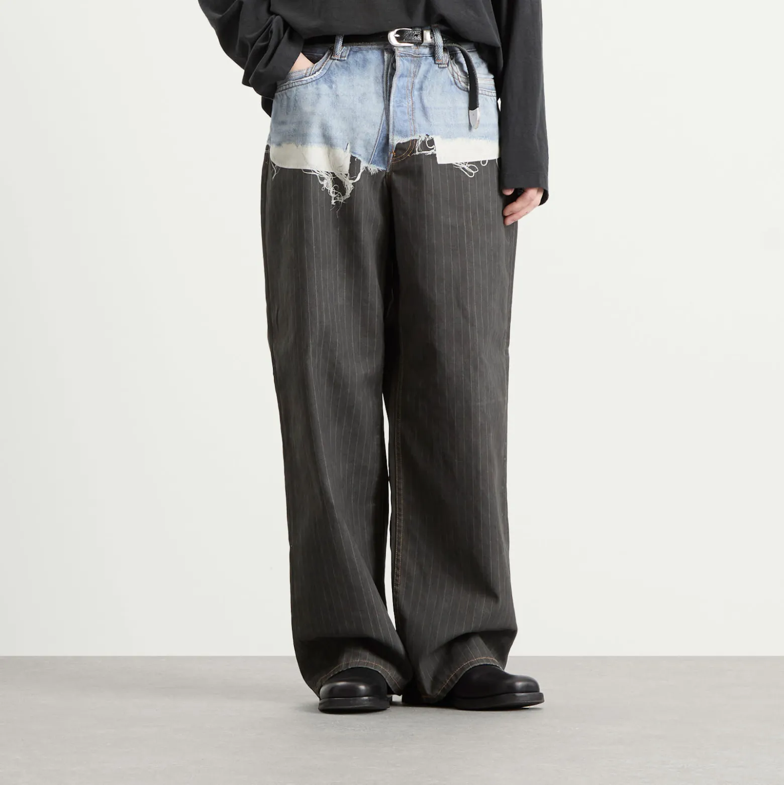 Acne Studios 1981 Trompe l’oeil Pinstripe Print Jeans