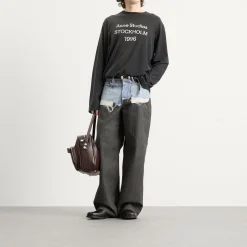 Acne Studios 1981 Trompe l’oeil Pinstripe Print Jeans