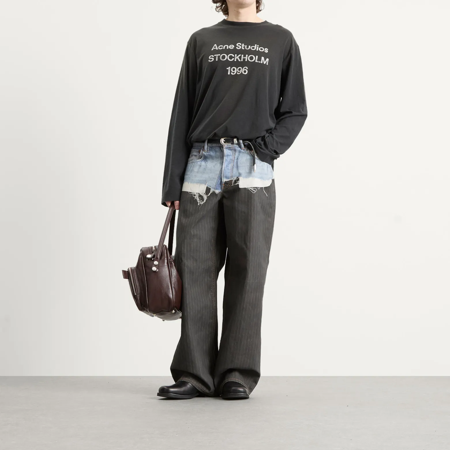 Acne Studios 1981 Trompe l’oeil Pinstripe Print Jeans
