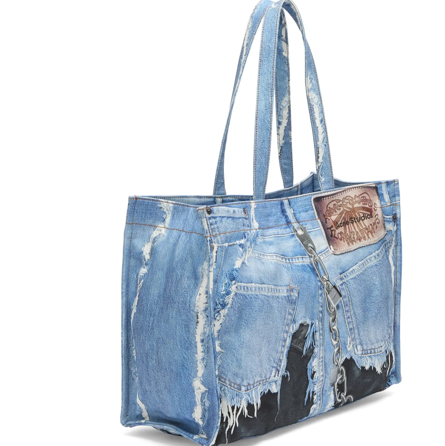 Acne Studios Trompe l’oeil Print Tote Bag
