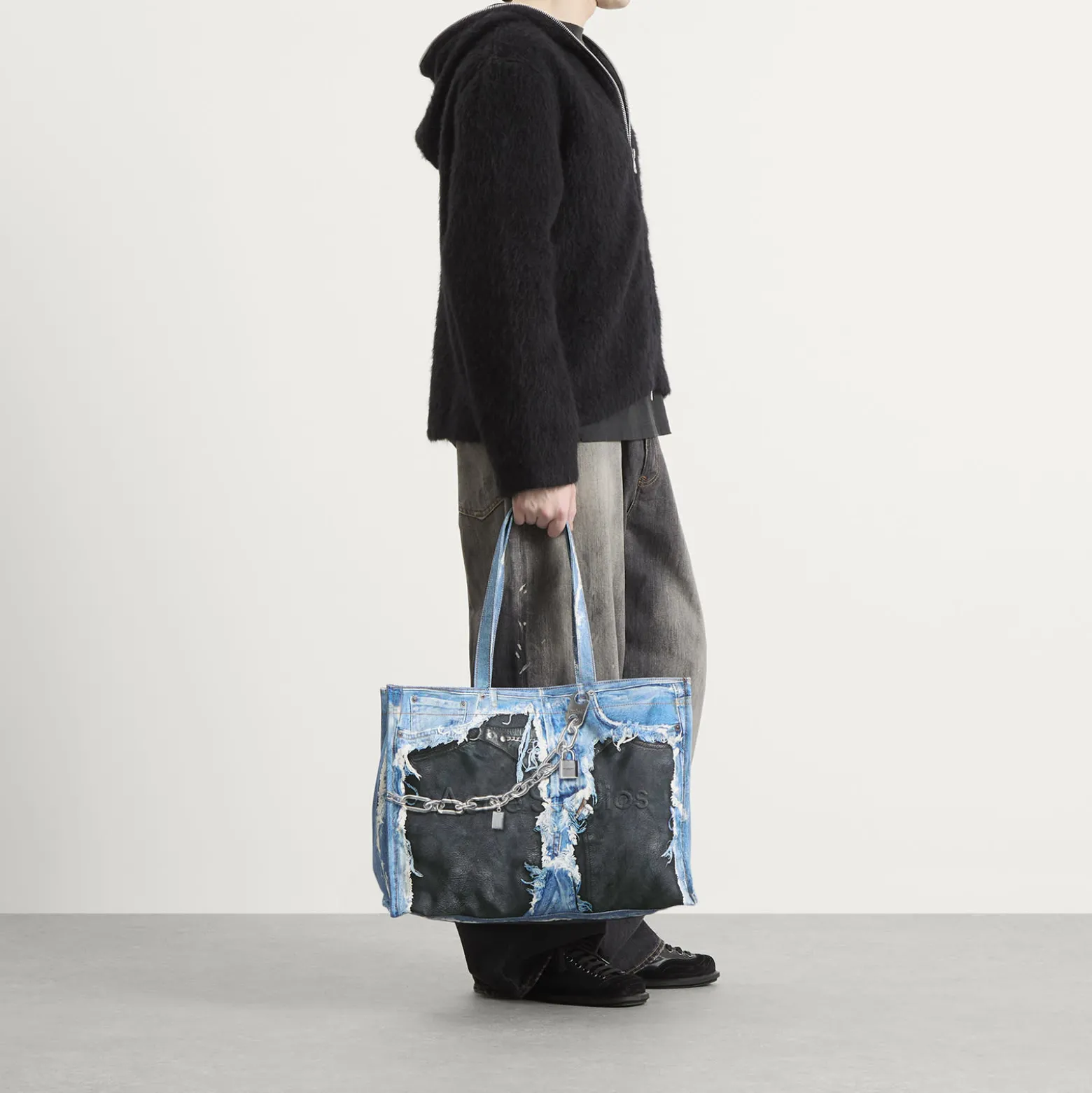 Acne Studios Trompe l’oeil Print Tote Bag