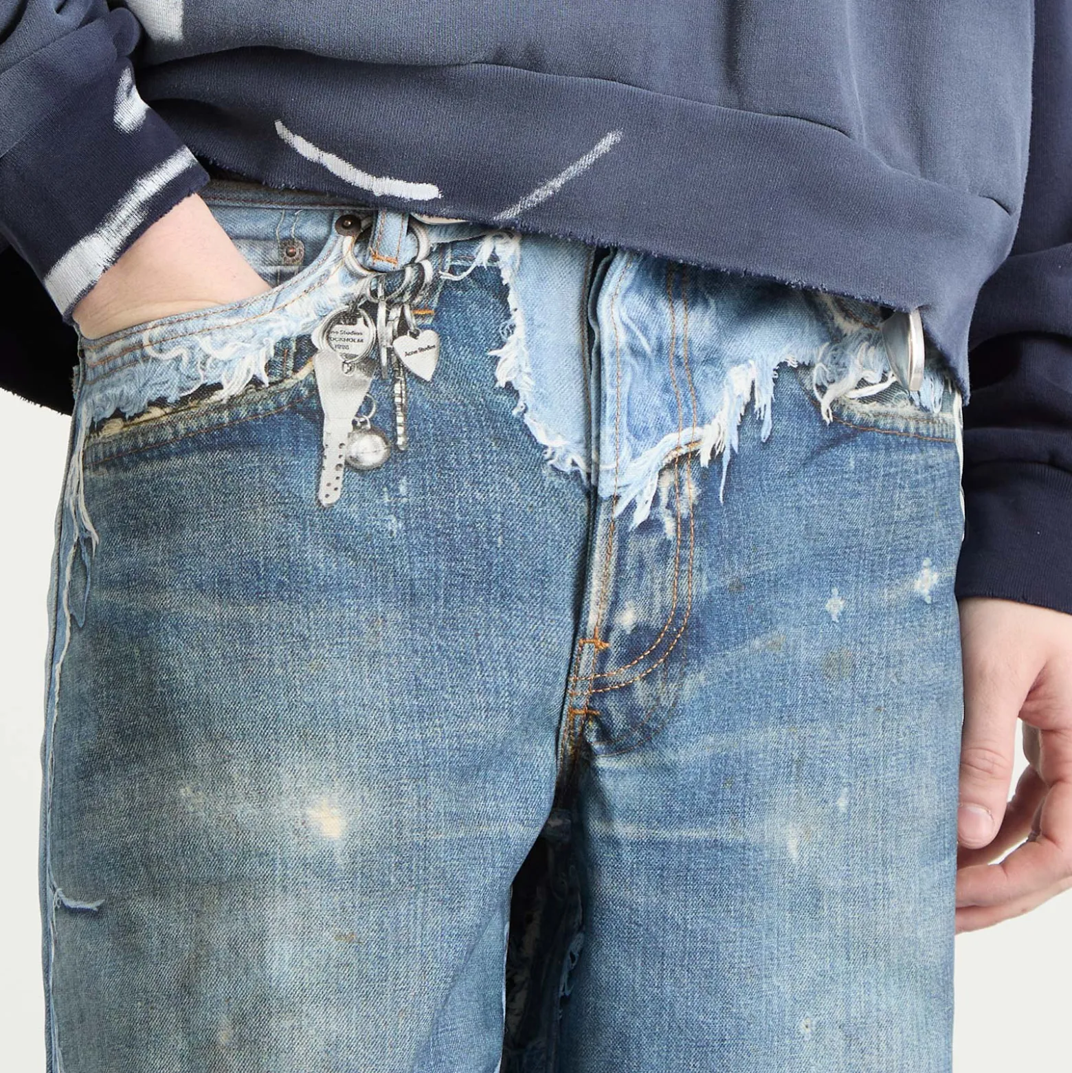 Acne Studios 1981 Trompe l’oeil Skeleton Print Jeans