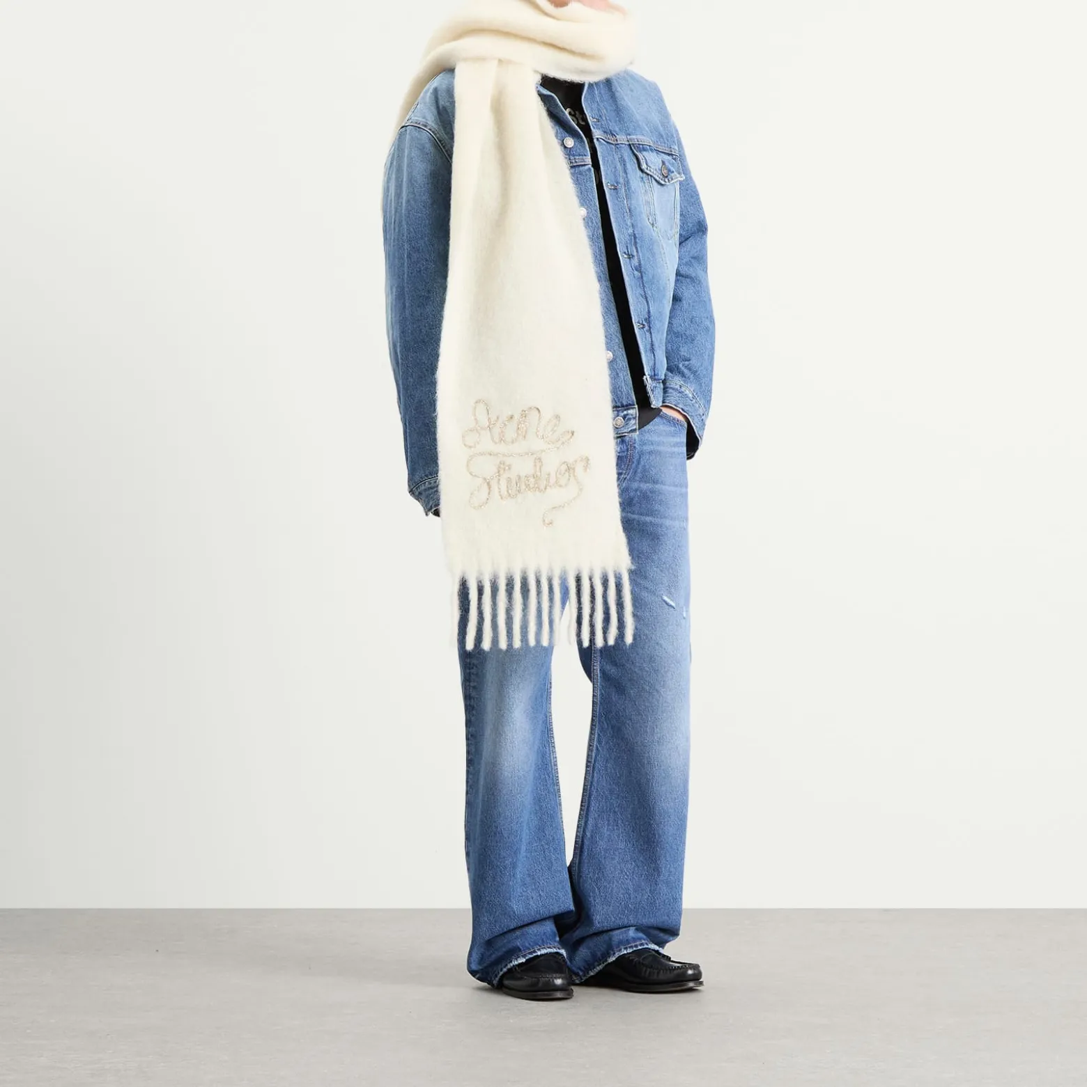 Acne Studios Vally Embroidered Scarf