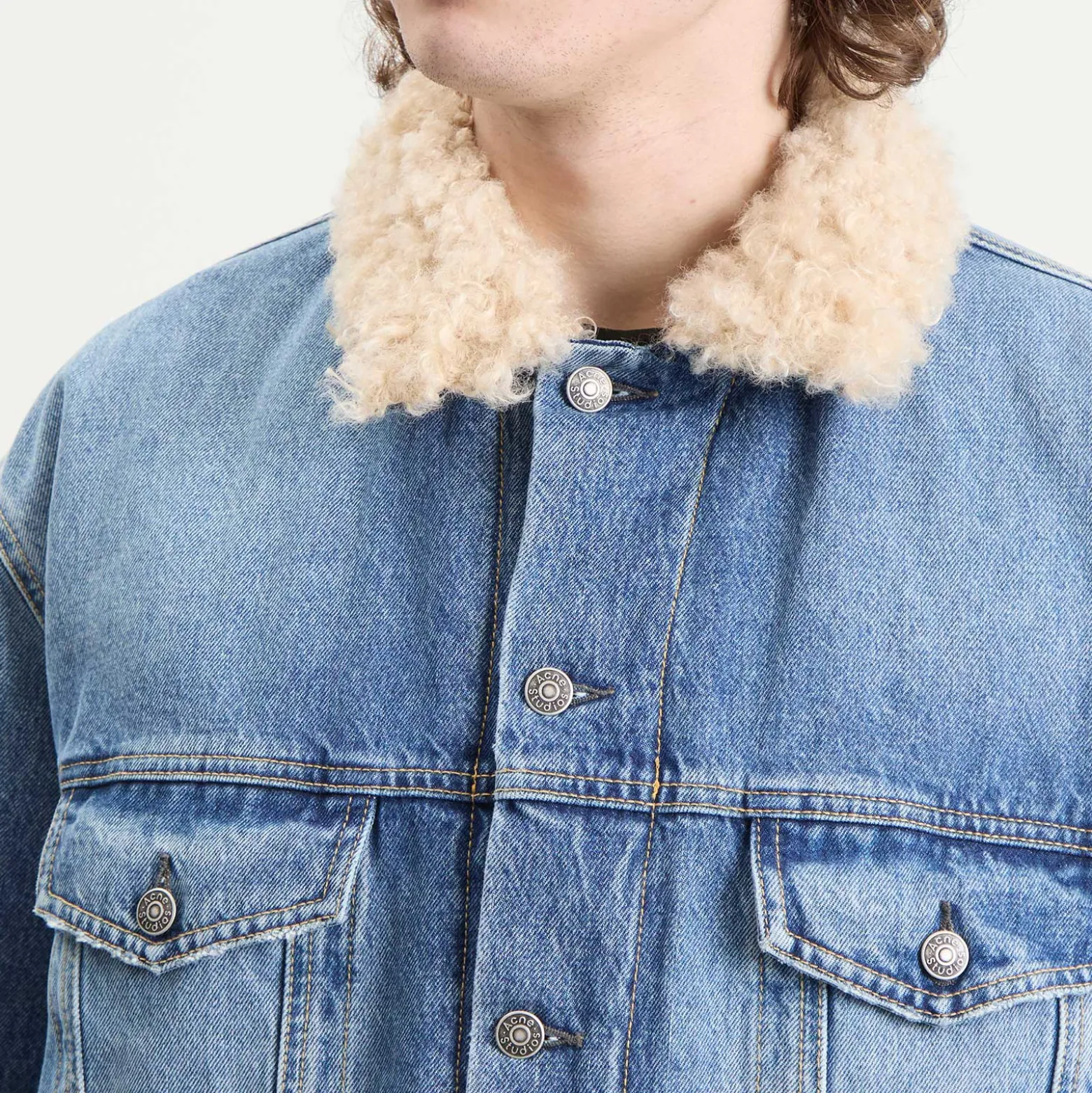 Acne Studios Vintage Blue Padded Robert Denim Jacket
