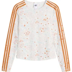 adidas Mesh Long Sleeve Floral Top