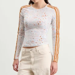 adidas Mesh Long Sleeve Floral Top