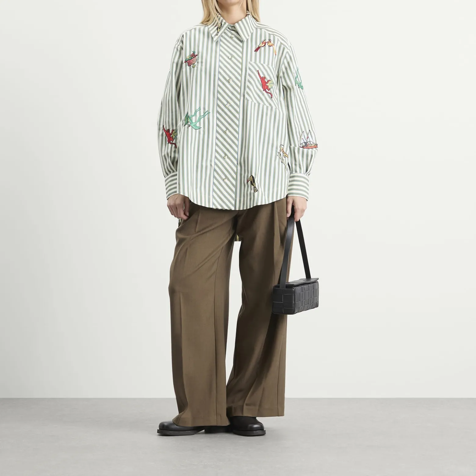 ALÉMAIS Bisou Embroidered Long Sleeve Shirt
