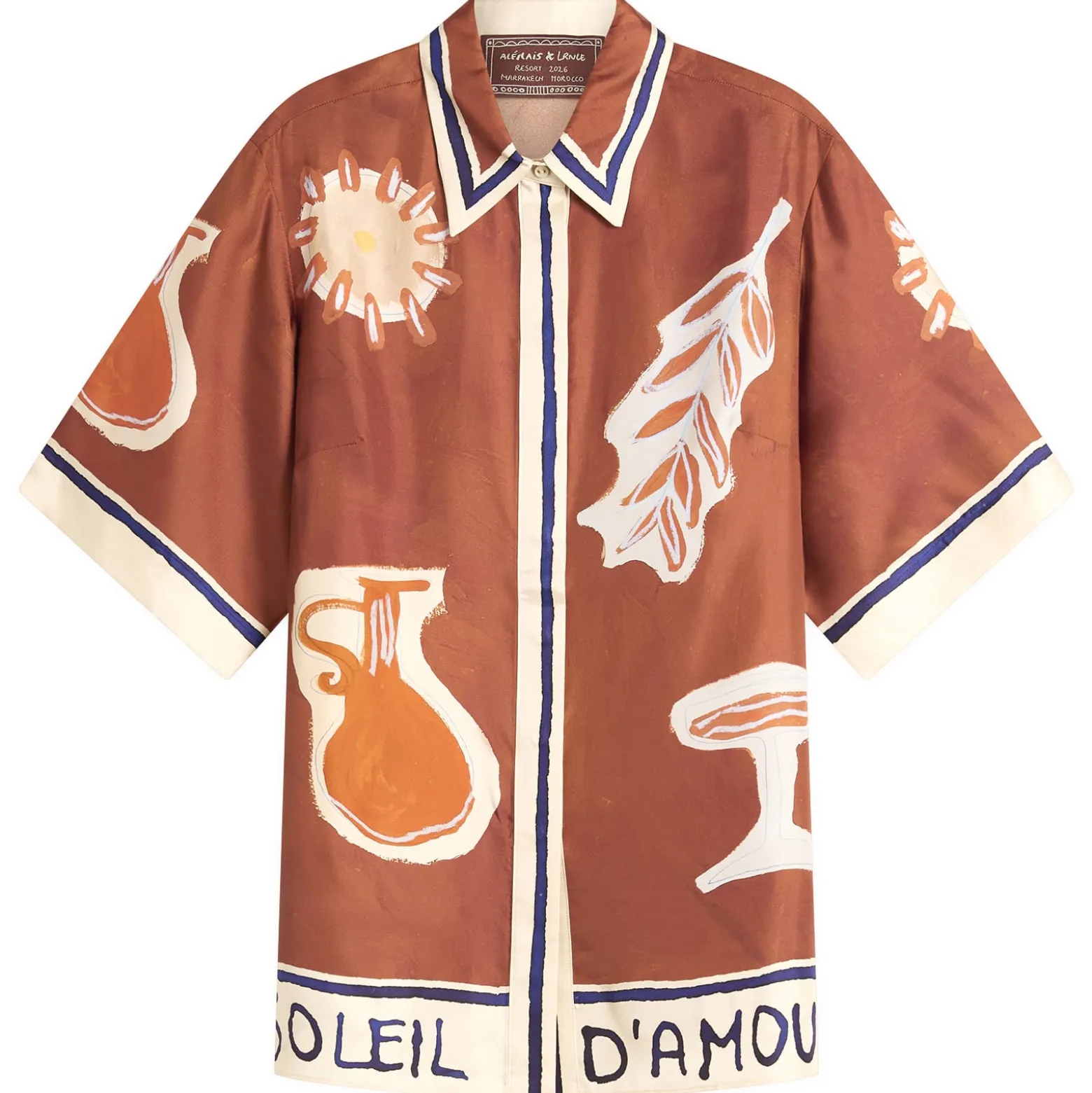 ALÉMAIS Soleil D'Amour Silk Shirt