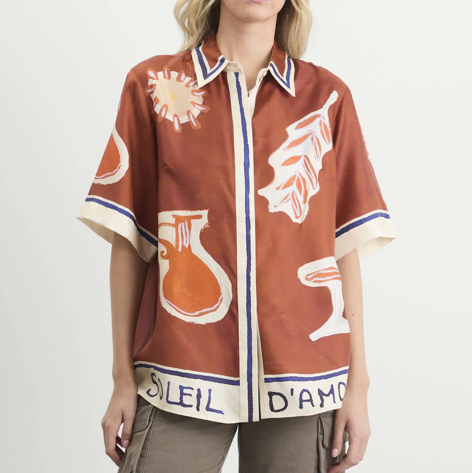 ALÉMAIS Soleil D'Amour Silk Shirt