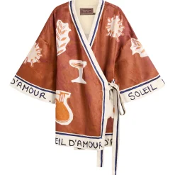 ALÉMAIS Soleil D'Amour Wrap Mini Dress