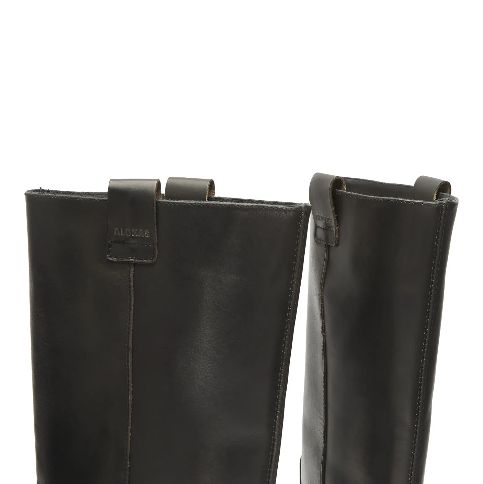 ALOHAS Sajan Black Leather Boots