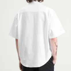 AMI Paris Boxy Short Sleeve Shirt With Embroidered ADC