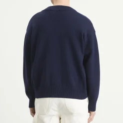 AMI Paris Cardigan With Contrasted Ami De Coeur