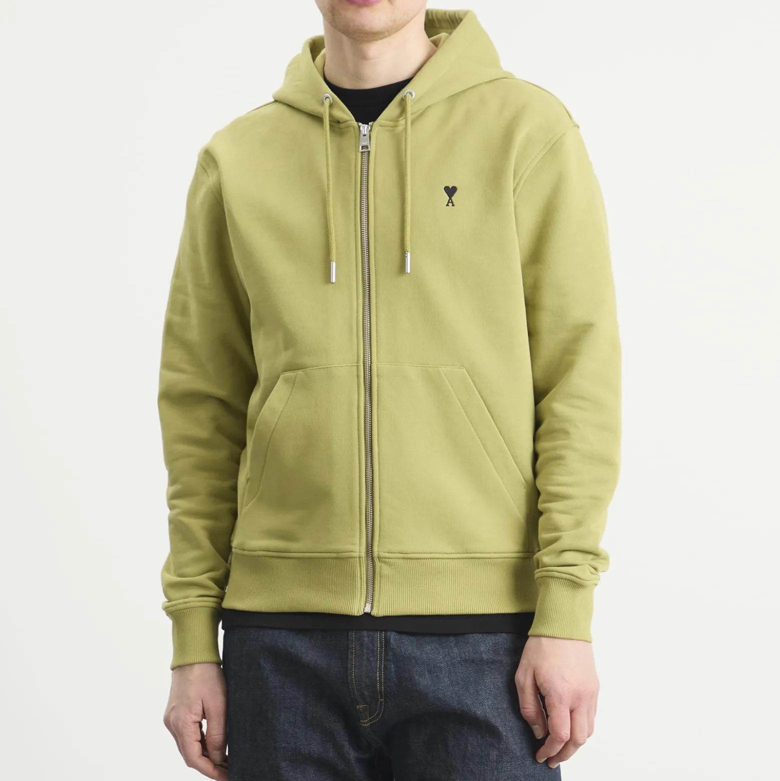 AMI Paris Contrasted Ami De Coeur Hoodie