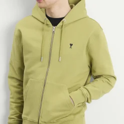 AMI Paris Contrasted Ami De Coeur Hoodie