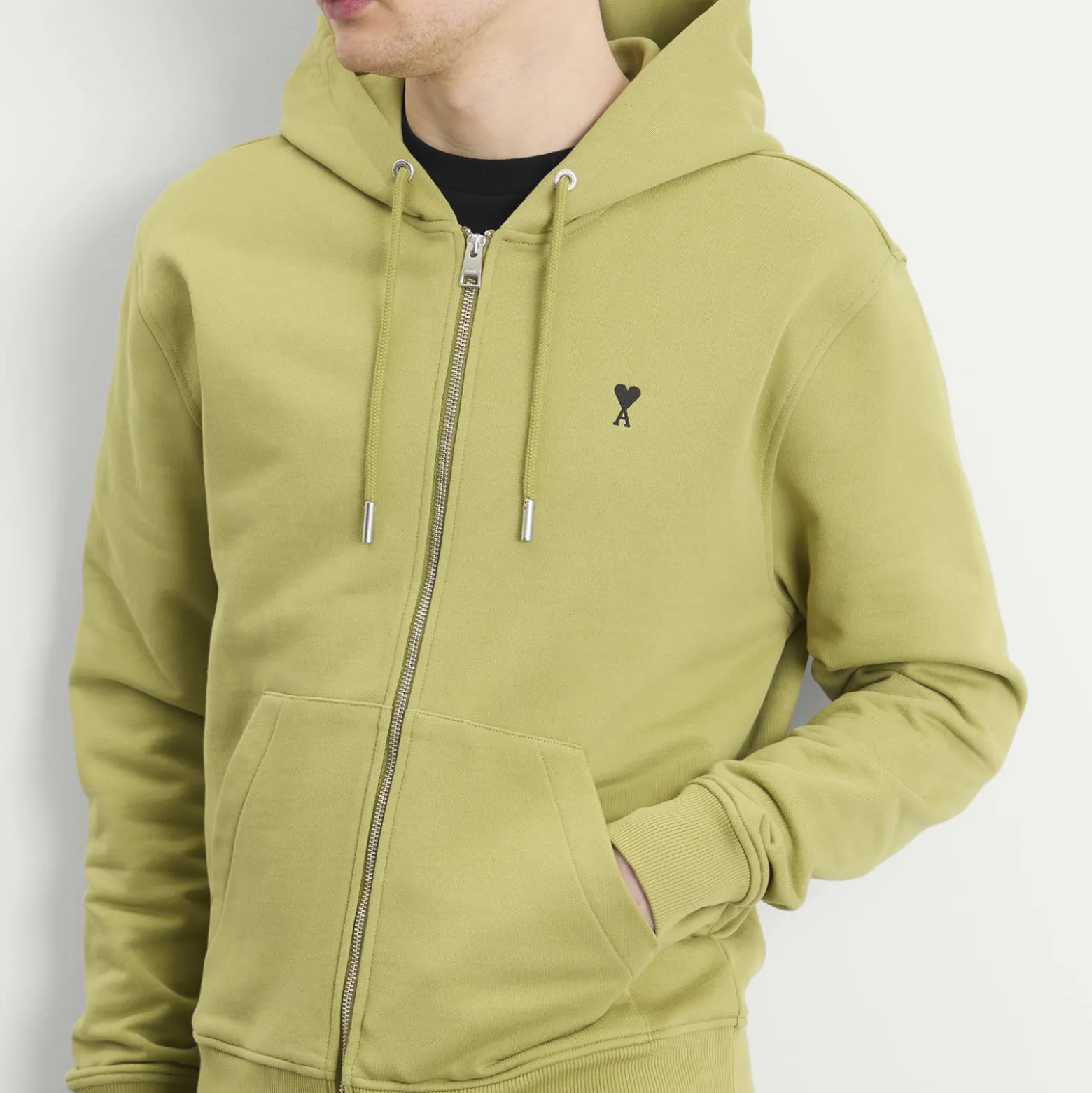 AMI Paris Contrasted Ami De Coeur Hoodie