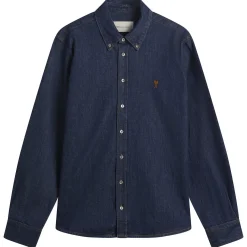 AMI Paris Contrasted Denim Ami De Coeur Shirt
