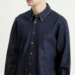 AMI Paris Contrasted Denim Ami De Coeur Shirt