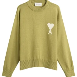 AMI Paris Crewneck Sweater With Contrasted Ami De Coeur
