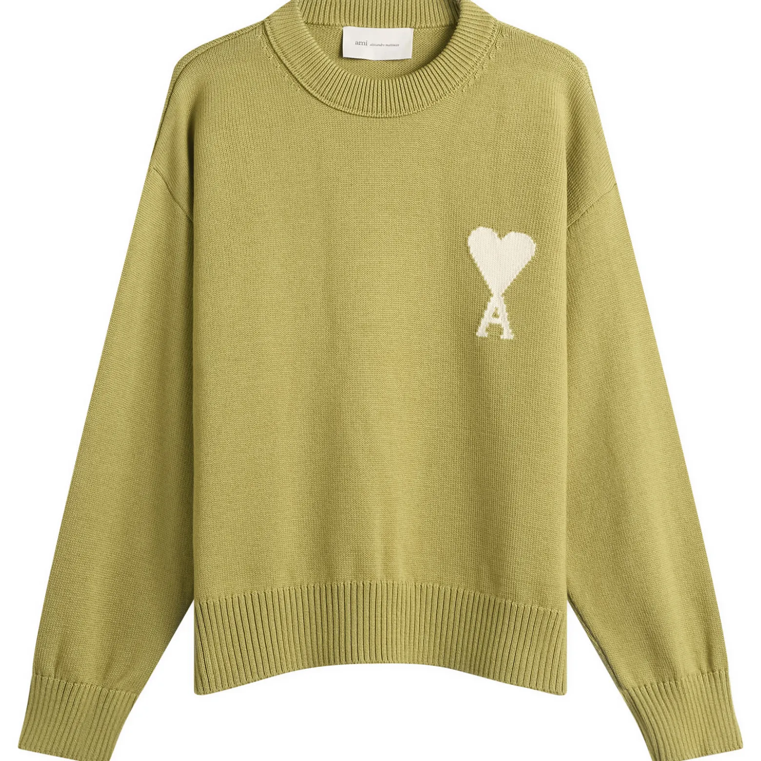 AMI Paris Crewneck Sweater With Contrasted Ami De Coeur