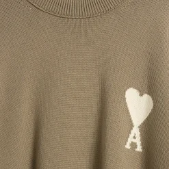 AMI Paris Crewneck Sweater With Contrasted Ami De Coeur
