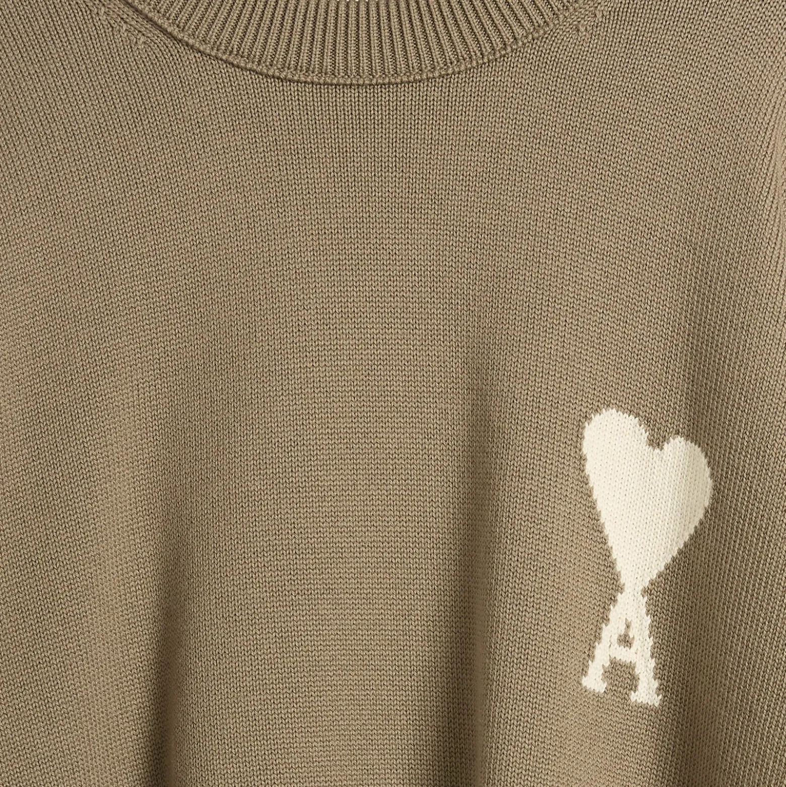 AMI Paris Crewneck Sweater With Contrasted Ami De Coeur