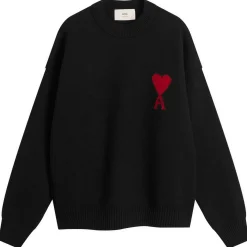 AMI Paris Felted Merino Wool Knit ADC Crew Neck Jumper