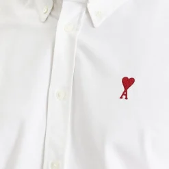 AMI Paris Heart Button Down Oxford Shirt