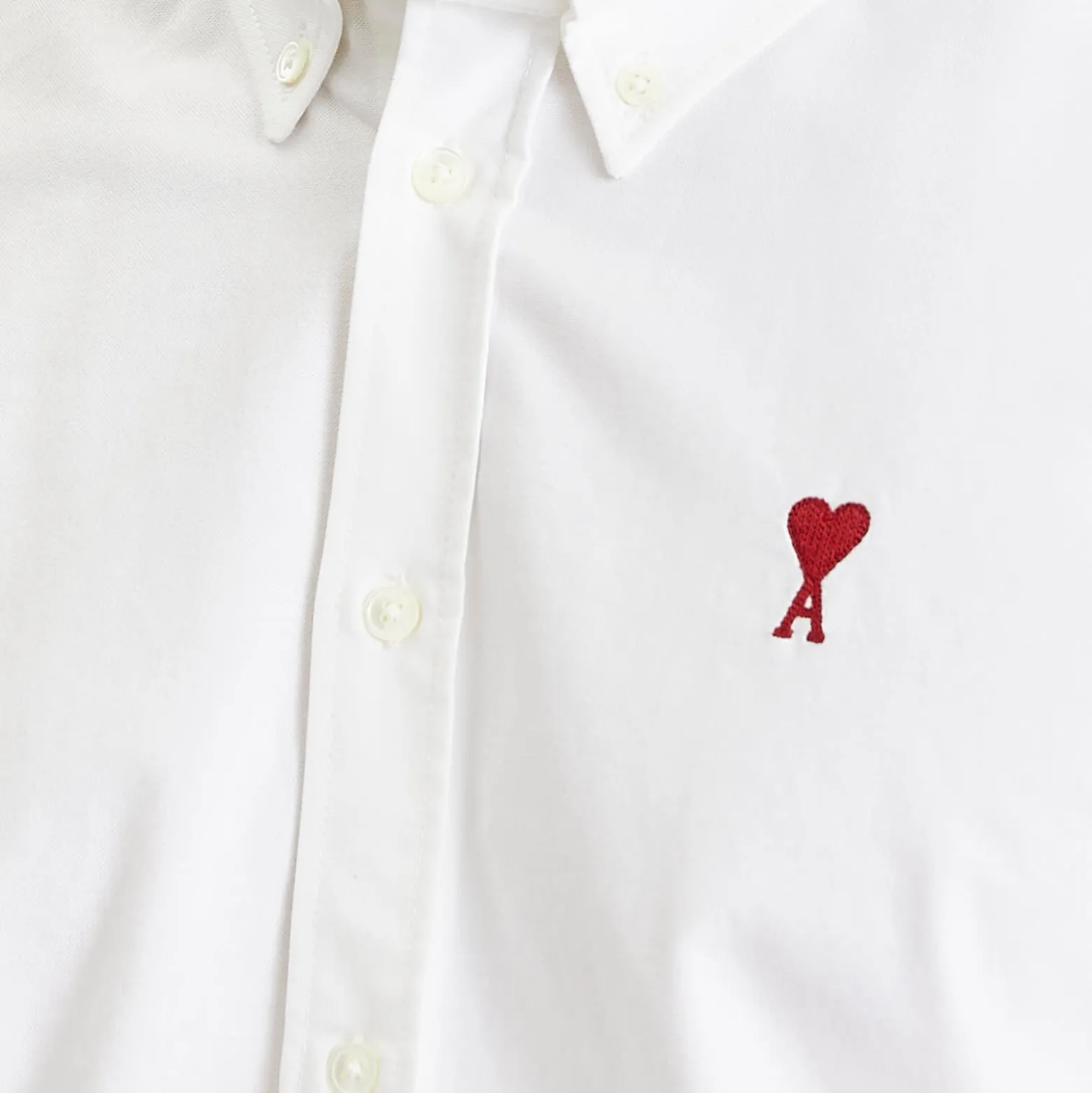 AMI Paris Heart Button Down Oxford Shirt