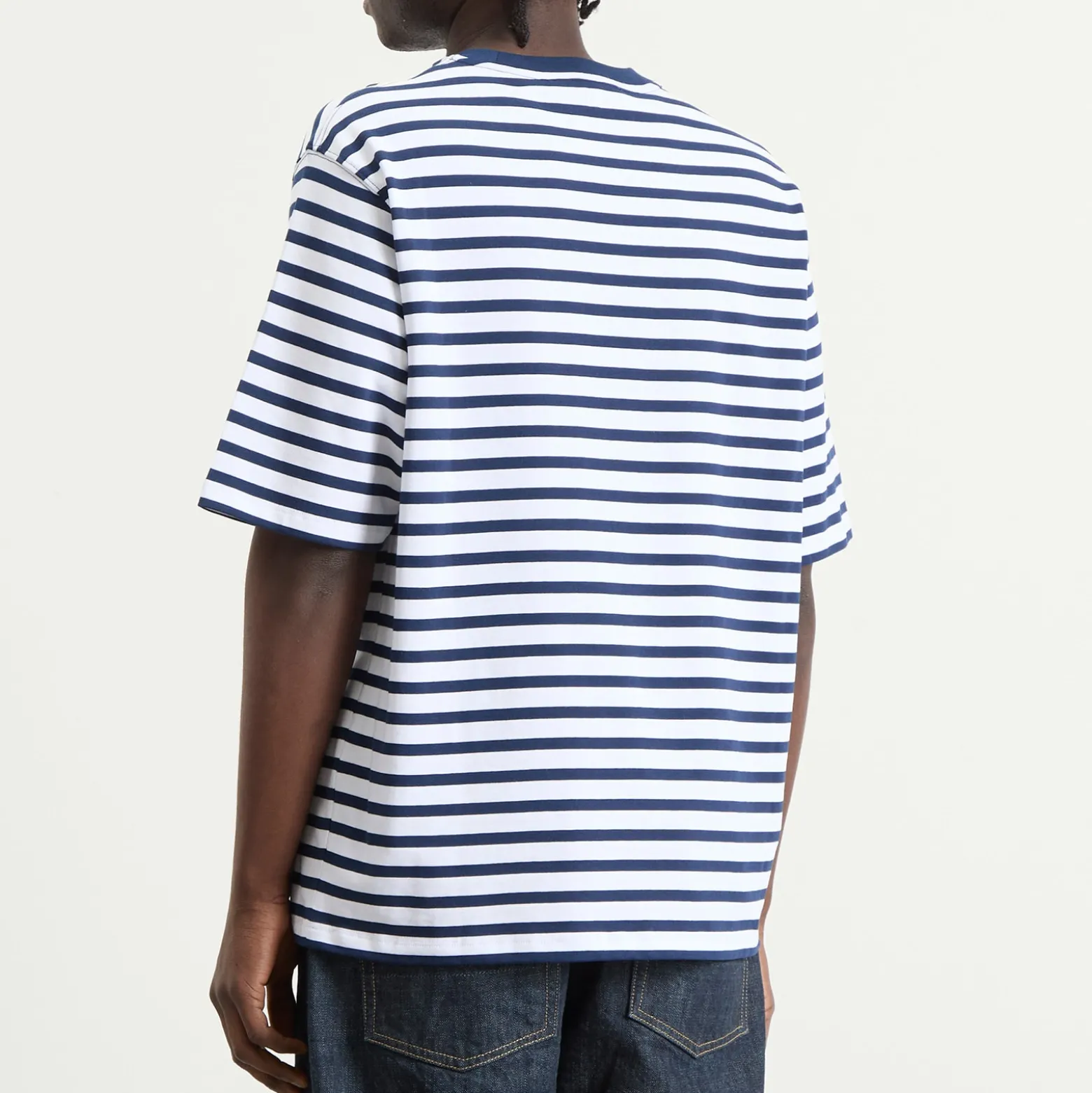 AMI Paris Short Sleeve Boxy Fit Mariniere T-Shirt
